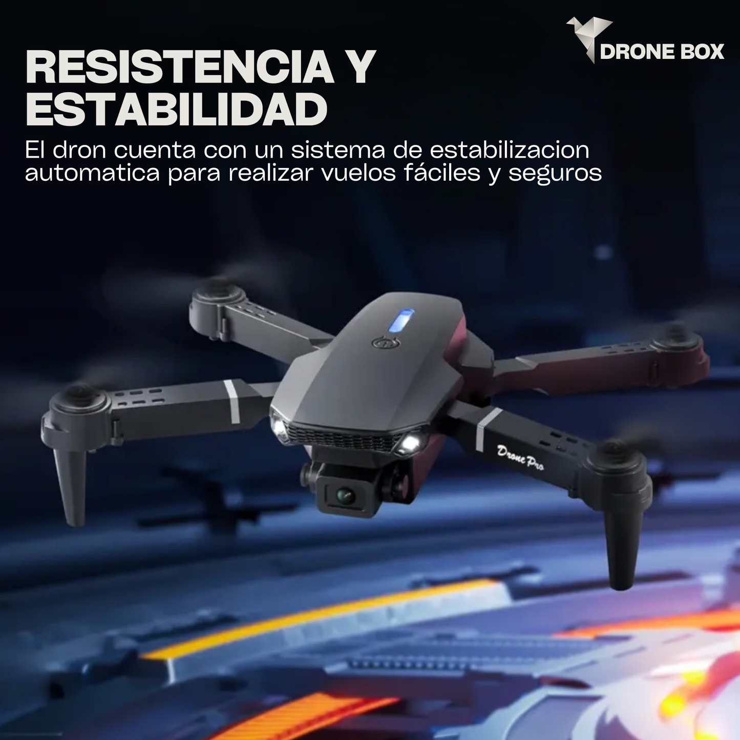 Dron Box con cámara y vuelo inteligente